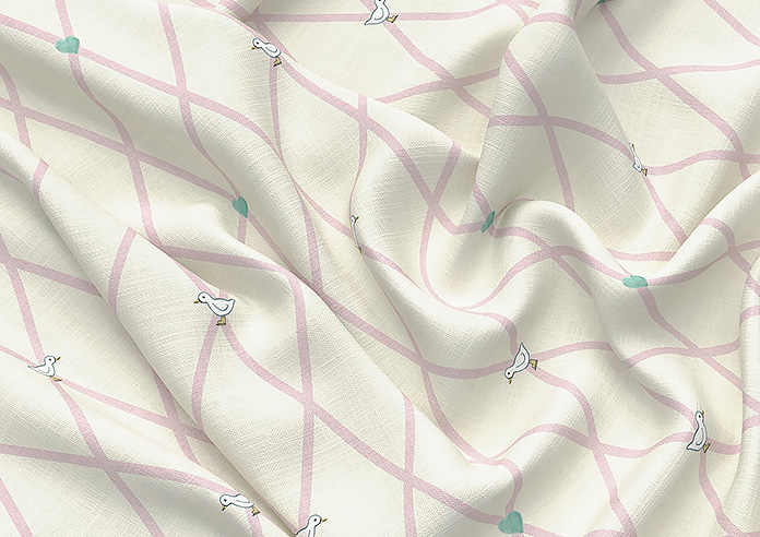Puddle Down, Trellis Dolly Mix - Roman Blind - Image 4